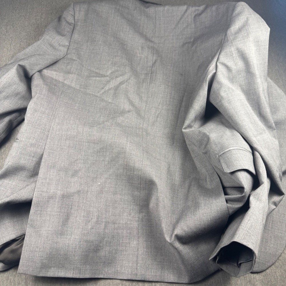 Awearness Kenneth Cole Awear-Tech Slim Fit Gray Suit Mens 30 Regular Wool Blend - Picture 14 of 15